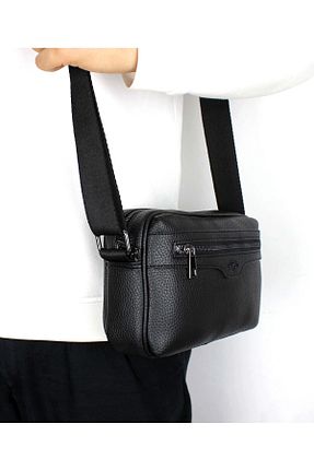 کیف دوشی مشکی مردانه چرم مصنوعی deri,se club - کد 871662491