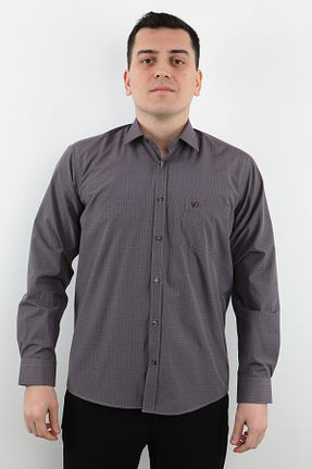 پیراهن بنفش مردانه رگولار Veli Önkal - کد 881940003