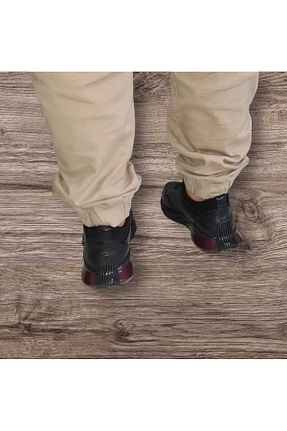 کفش پیاده روی مشکی مردانه چرم اصل Dünya Shoes - کد 881953421