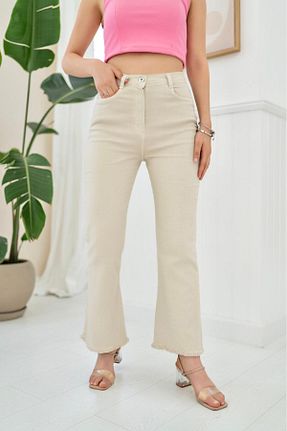 شلوار بژ زنانه پارچه Elbee Fashion Woman - کد 322440511