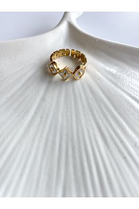 انگشتر استیل (فولاد) طلائی زنانه استیل (فولاد) Venüs Accessory - کد 772934609