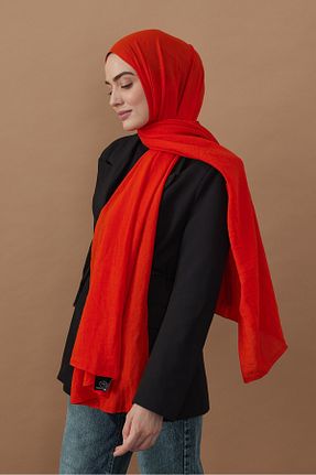 شال نارنجی زنانه Modakaşmir - کد 881969967