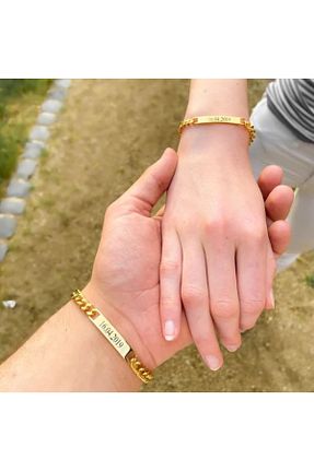 دستبند نقره زرد زنانه 925 عیار Doğaltaş - کد 880701235