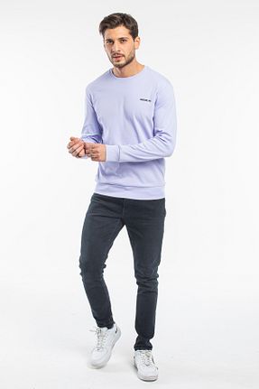 سوئیشرت بنفش مردانه ساده Superlife - کد 86010397