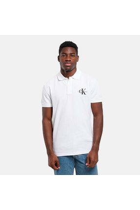پولوشرت سفید مردانه پنبه ای Calvin Klein - کد 882026567