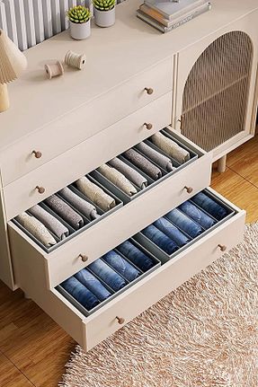 نظم دهنده کمد طوسی پارچه Serstil - کد 882048144