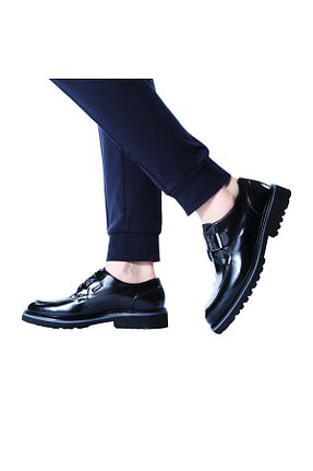 کفش کژوال مشکی مردانه چرم خالص bagcini - کد 832479542