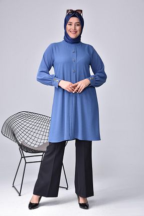 تونیک سایز بزرگ سرمه ای زنانه بافتنی Ferace - کد 113187711