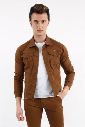 کت قهوه ای مردانه اسلیم WKM - کد 869225312