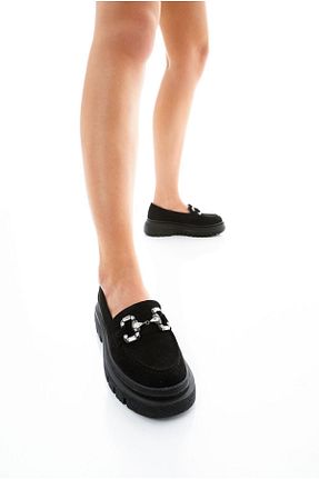 کفش لوفر مشکی زنانه جیر sfy shoes - کد 771146221