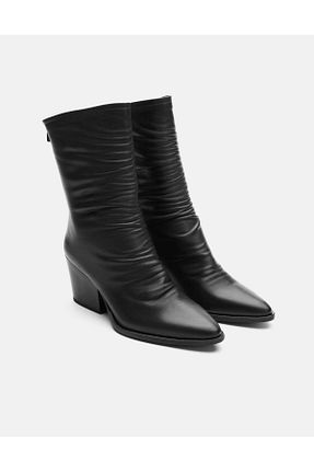 بوت / نیم بوت مشکی زنانه چرم مصنوعی Jorbinol - کد 882148137