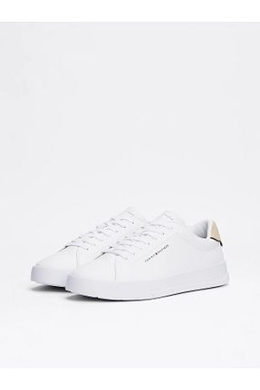 کفش اسنیکر طلائی مردانه چرم اصل Tommy Hilfiger - کد 882152599