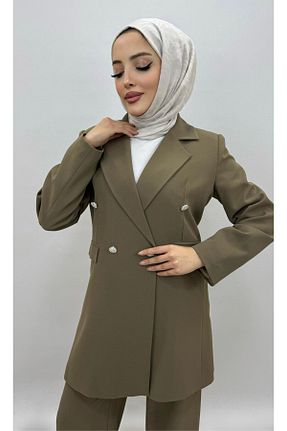ست بالاتنه و پائین تنه حجاب قهوه ای زنانه Straight Vizyon Park - کد 882142672