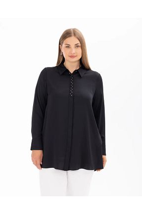پیراهن مشکی زنانه یقه پیراهنی Gala-Xi - کد 882171263