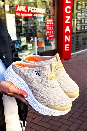 دمپائی بژ زنانه پارچه ای Aleza Shoes - کد 853220166