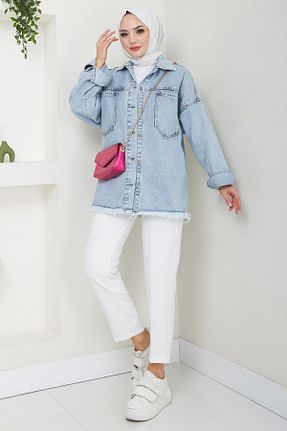کت حجاب آبی رگولار hafsamina - کد 882236191