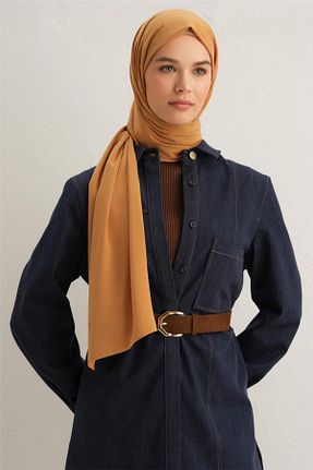 شال نارنجی زنانه پنبه پلی استر Armine - کد 236355005