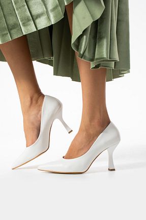 کفش استایلیتو سفید پاشنه نازک Güllü Shoes - کد 737810968