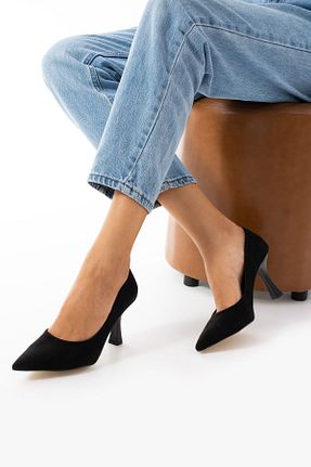 کفش استایلیتو مشکی پاشنه نازک Güllü Shoes - کد 738492408