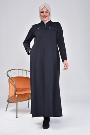 مانتو بلند حجاب سرمه ای زنانه Ferace - کد 174841049