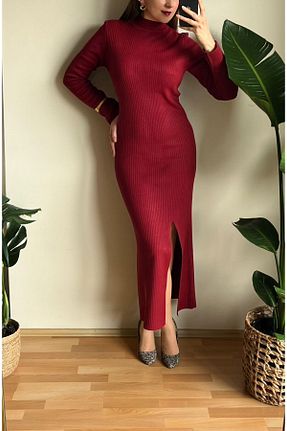 لباس زرشکی زنانه تریکو Butik - کد 882269450