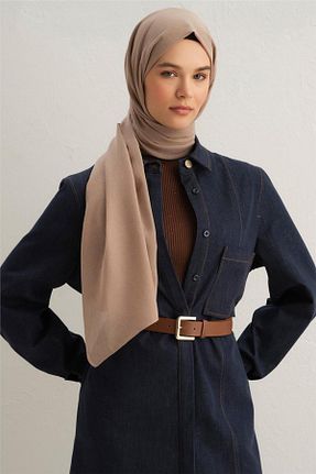 شال قهوه ای زنانه پنبه ای Armine - کد 795876809