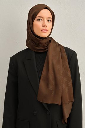 شال قهوه ای زنانه پنبه ای Armine - کد 864990190