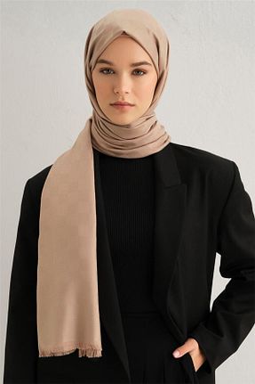 شال بژ زنانه ابریشم Armine - کد 882275179
