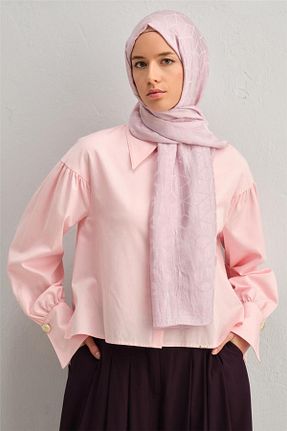 شال صورتی زنانه پنبه ای Armine - کد 881201528