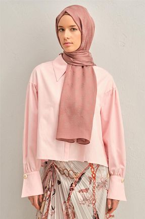 شال صورتی زنانه پلی استر Armine - کد 864998591