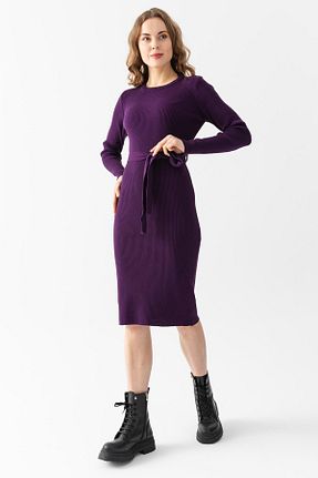 لباس بنفش زنانه تریکو Irmak Kerekli - کد 810271777