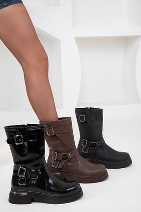 بوت / نیم بوت قهوه ای زنانه چرم مصنوعی SOHO - کد 877586525
