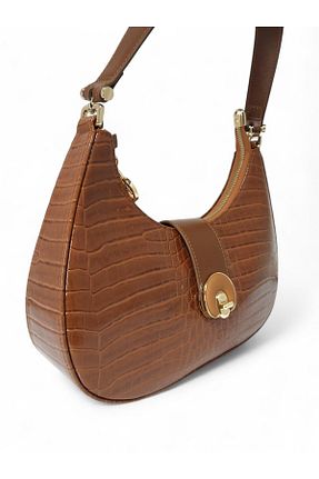 کیف دوشی قهوه ای زنانه چرم مصنوعی Matmazel - کد 882259547