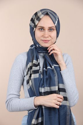 شال سرمه ای زنانه ویسکون Sima - کد 771956278