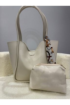کیف دوشی سفید زنانه چرم مصنوعی BAGS - کد 882293409