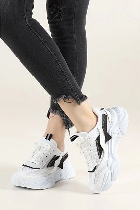 کفش اسنیکر سفید زنانه بند دار LANDSHOES - کد 882303338
