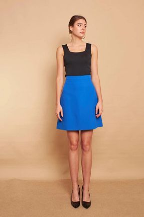 دامن سرمه ای زنانه پارچه Up Shop - کد 789385719