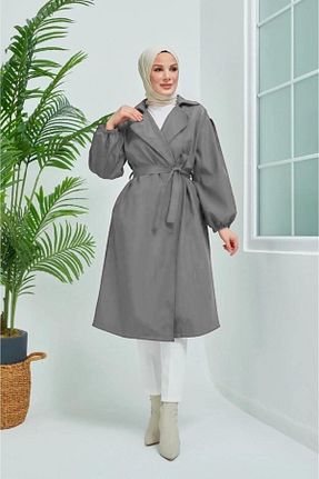 ترنچکت حجاب طوسی زنانه پلی استر VıoShıne - کد 863185014