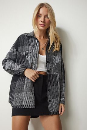 پیراهن طوسی زنانه اورسایز Lovelyİstanbul - کد 882327802