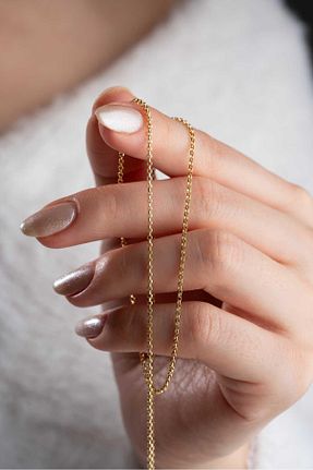 گردنبند طلا طلائی زنانه 14 عیار Bayar Gold - کد 882397459