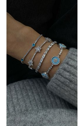 دستبند نقره زرد زنانه 925 عیار GÜLŞAH SEZER - کد 882395823