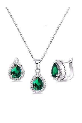 ست نقره زنانه زیرکن Brezza Lusso Jewelry - کد 39407678