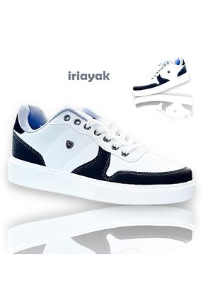 کفش اسنیکر سفید مردانه بند دار İriayak - کد 882449597