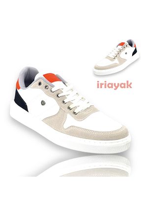 کفش اسنیکر سفید مردانه بند دار İriayak - کد 882451909