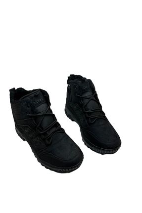 بوت / نیم بوت مشکی مردانه چرم مصنوعی GİRGÖR - کد 882461934
