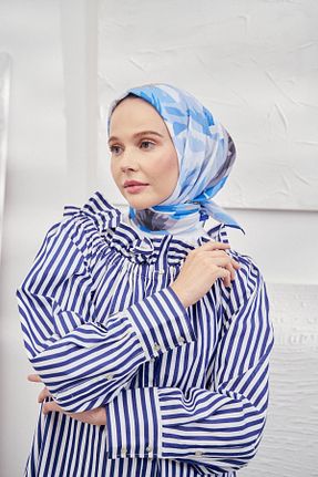 روسری آبی پلی استر ARMANDA - کد 837462890
