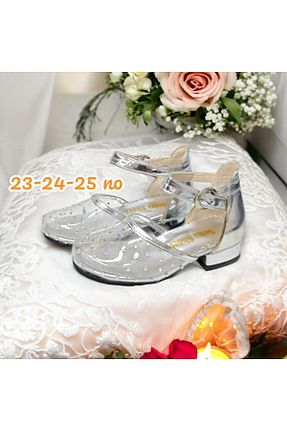 کفش پاشنه بلند کلاسیک سفید بچه گانه پارچه PATİK BEBE - کد 750840510