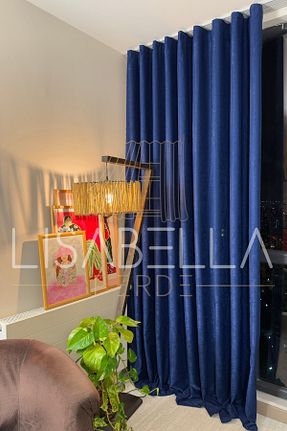 پرده زمینه سرمه ای مخمل LisabellaHome - کد 882468409
