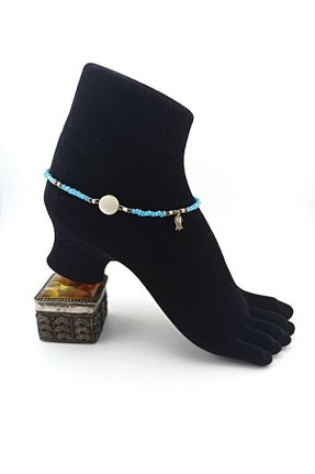 خلخال جواهر آبی زنانه سنگ طبیعی sondonfashion - کد 877563036