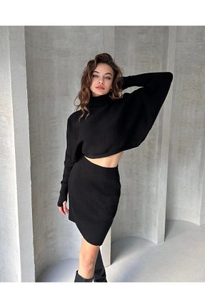 ست بالاتنه و پائین تنه مشکی زنانه تریکو Badiva Fashion - کد 882491951